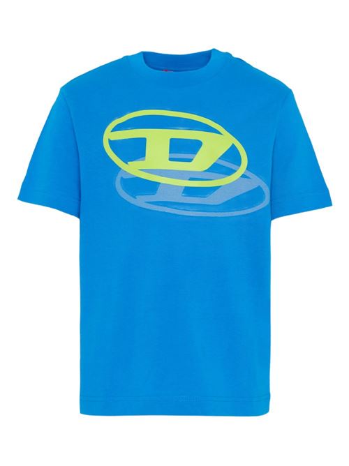 T-shirt bambino Diesel azzurra a manica corta DIESEL KIDS | J0260100YI9K804